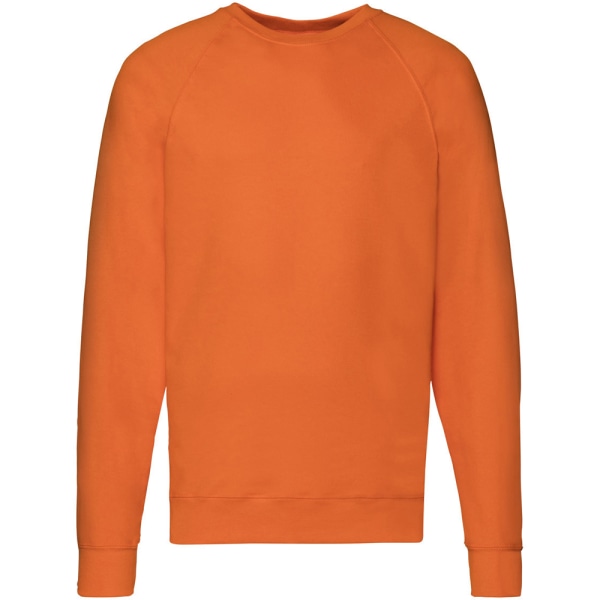 Fruit Of The Loom Lätt raglan sweatshirt för män (240 GSM) Orange 2XL