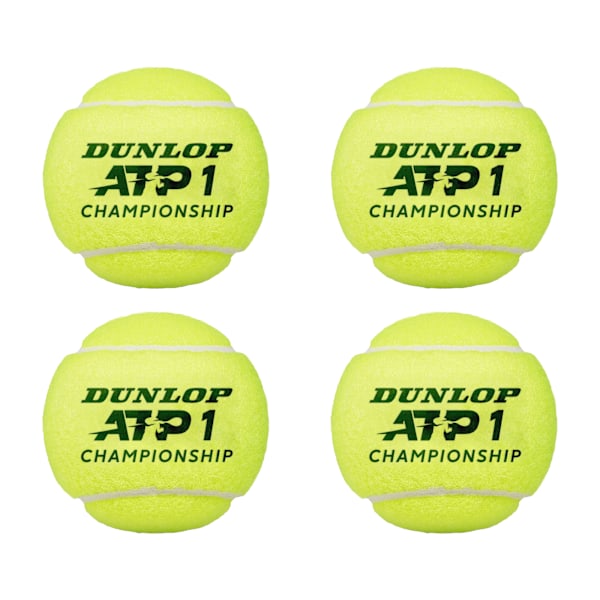 Dunlop ATP Championship Tennisbollar (4-pack) One Size Gul Yellow One Size
