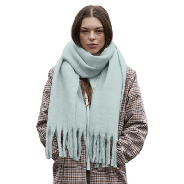 Beechfield Fluffy Scarf One Size Ljusgråmelerad Heather Grey One Size