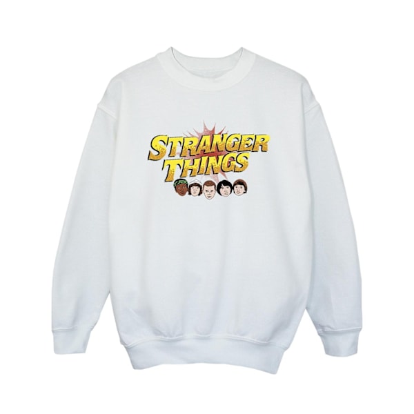 Netflix Girls Stranger Things Comic Heads Sweatshirt 12-13 år White 12-13 Years