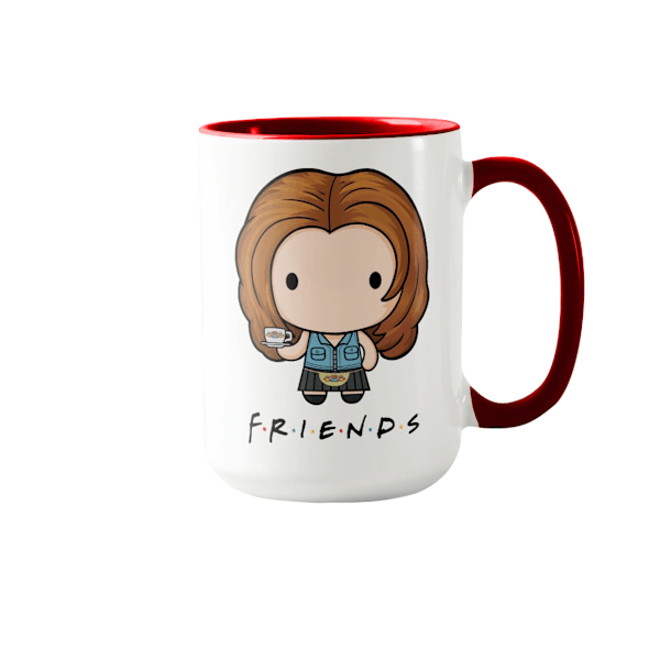 Friends Chibi Rachel Mug En Storlek Röd/Vit Red/White One Size