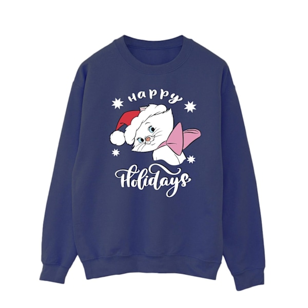 Disney Herr The Aristocats Happy Holidays Sweatshirt L Marinblå Navy Blue L