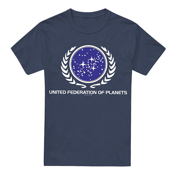 Star Trek Unisex Vuxen United Federation Logo T-Shirt L Marinblå Navy L