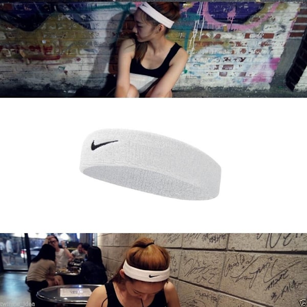 Nike Unisex Vuxen Swoosh Pannband One Size Vit White One Size