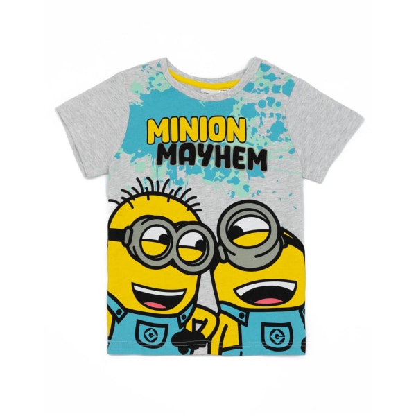 Minions Boys Mayhem Short Pyjamas Set 7-8 år Grå/Blå/Gul Grey/Blue/Yellow 7-8 Years