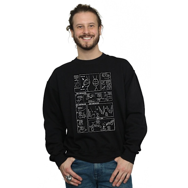 Looney Tunes Herr Bugs Bunny Byggtröja 4XL Svart Black 4XL