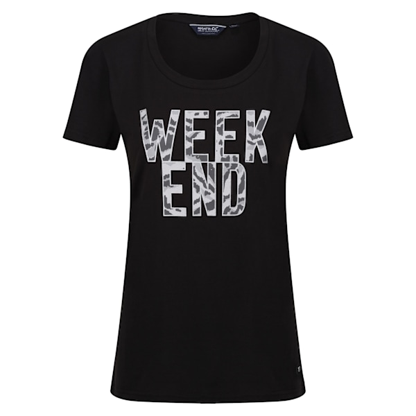 Regatta Dam/Kvinnor Filandra VII Week End T-Shirt 12 UK Svart Black 12 UK