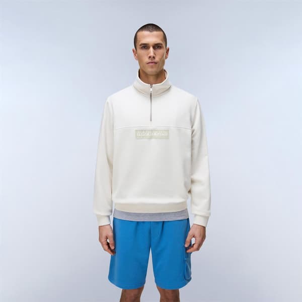 Napapijri Herr Box Logo Tröja M Vit White M