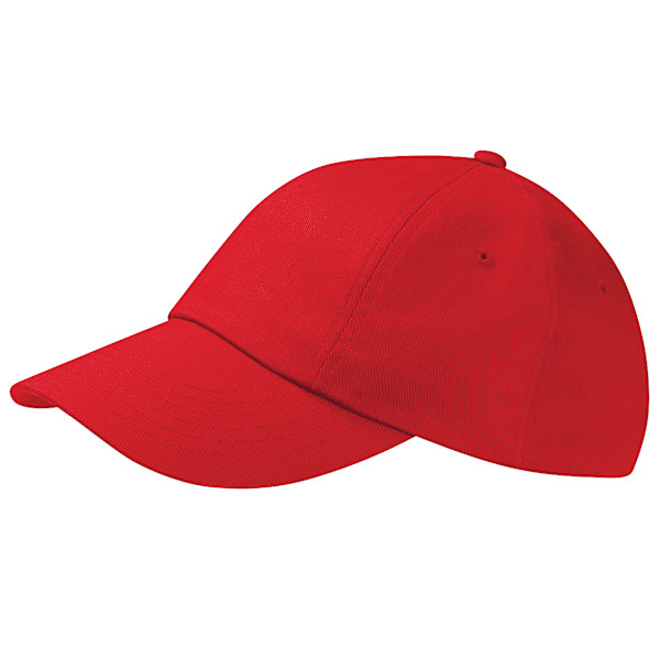 Beechfield Unisex Lågprofilerad Tung Bomullsborrkeps / Huvudbonad Classic Red One Size