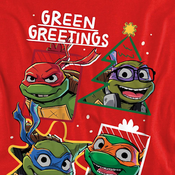 Teenage Mutant Ninja Turtles Unisex Vuxen Grön Hälsningar Chris Red L