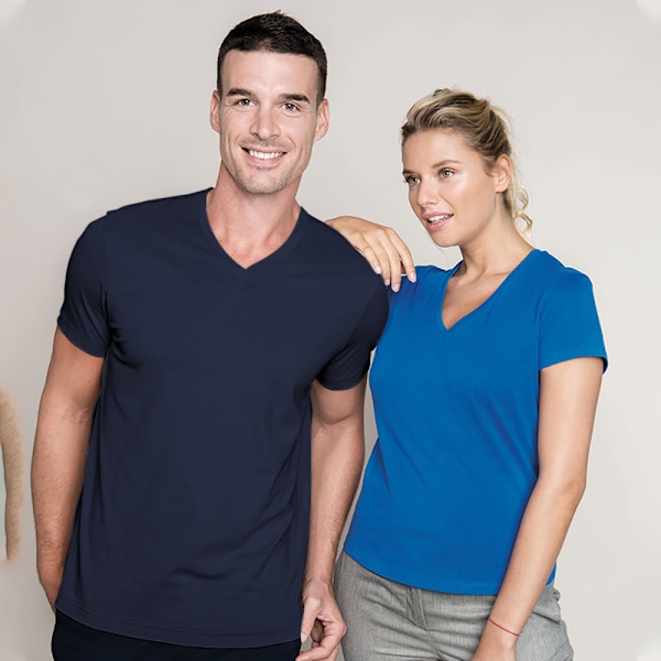 Kariban Herr Kortärmad V-ringad Slim Fit T-shirt M Marinblå Navy M