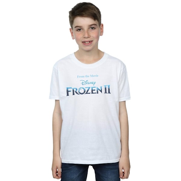 Disney Boys Frozen 2 Filmlogotyp T-shirt 3-4 år Vit White 3-4 Years