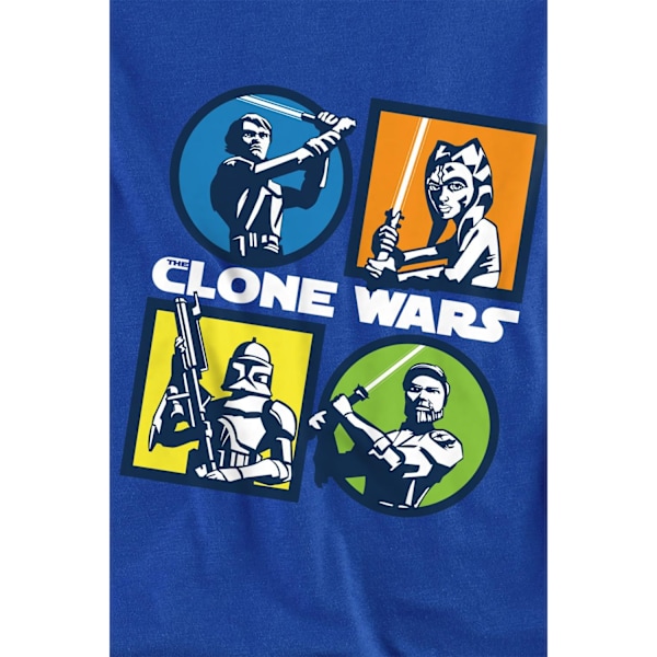 Star Wars Unisex Vuxen Clone Wars Rutmönstrad Sweatshirt S Royal Blå Royal Blue S
