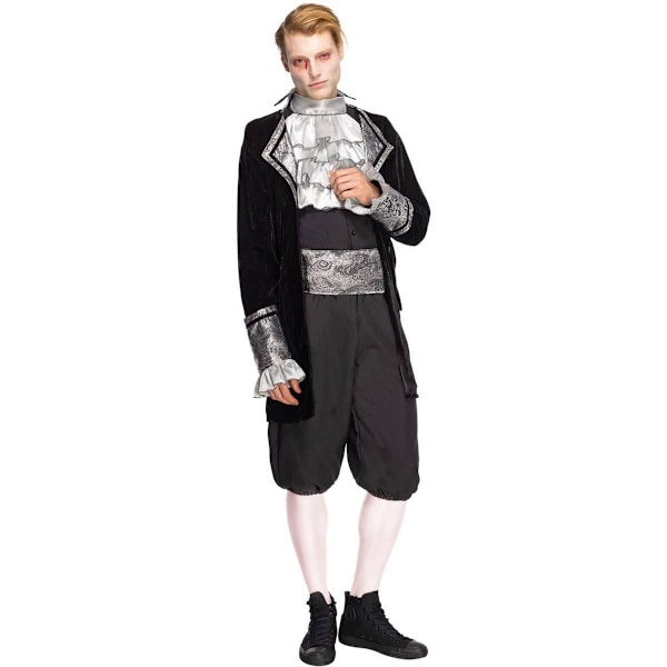 Fever Barock Vampyr Kostymset för Män M Svart Black M
