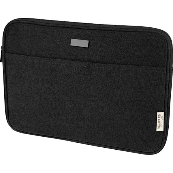 Unbranded Joey Canvas Recycled 2L Laptop Sleeve One Size Solid Solid Black One Size