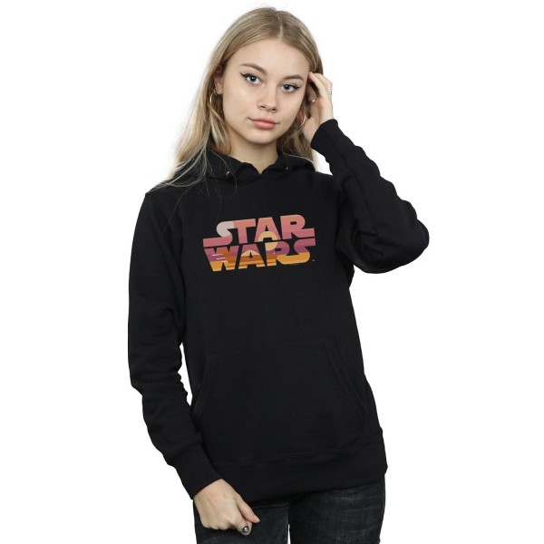 Star Wars Dam/Kvinnor Tatooine Suns Logo Hoodie S Svart Black S