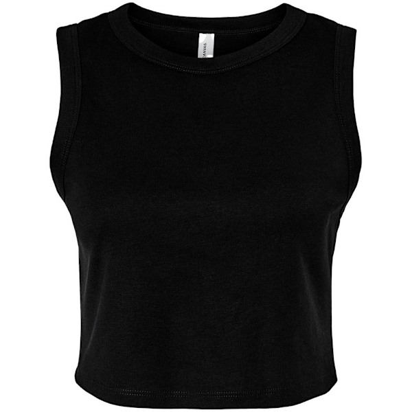 Bella + Canvas Dam/Kvinnor Muscles Micro-Rib Tank Top XS Soli Solid Black XS