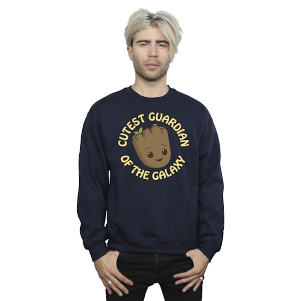Marvel Mens I Am Groot Cutest Guardian Sweatshirt 4XL Marinblå Navy Blue 4XL