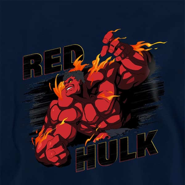 Marvel Barn/Barn Röd Hulk Eld Tröja med Huvtröja 9-11 År Black 9-11 Years
