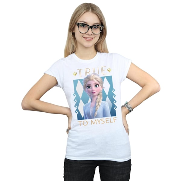 Disney Dam/Kvinnor Frozen 2 Elsa True To Myself Bomull T-Shir White M