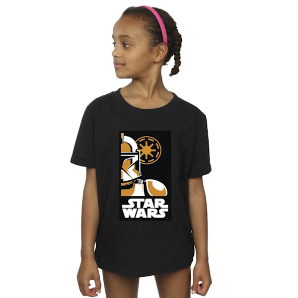 Star Wars Girls Stormtrooper Art Poster Bomull T-shirt 7-8 år Black 7-8 Years