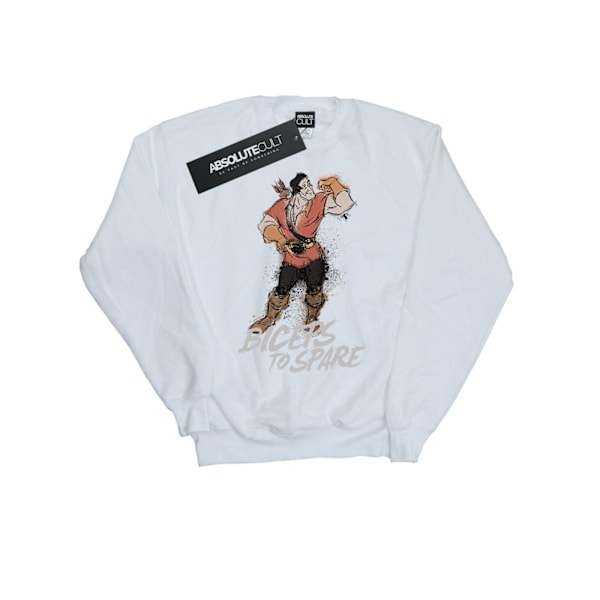 Disney Herrar Skönheten och Odjuret Gaston Biceps To Spare Sweatshirt White M