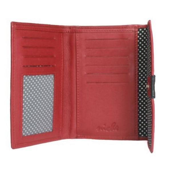 Eastern Counties Läder Dam Melanie Plånbok Med Scallop Red/Black One Size
