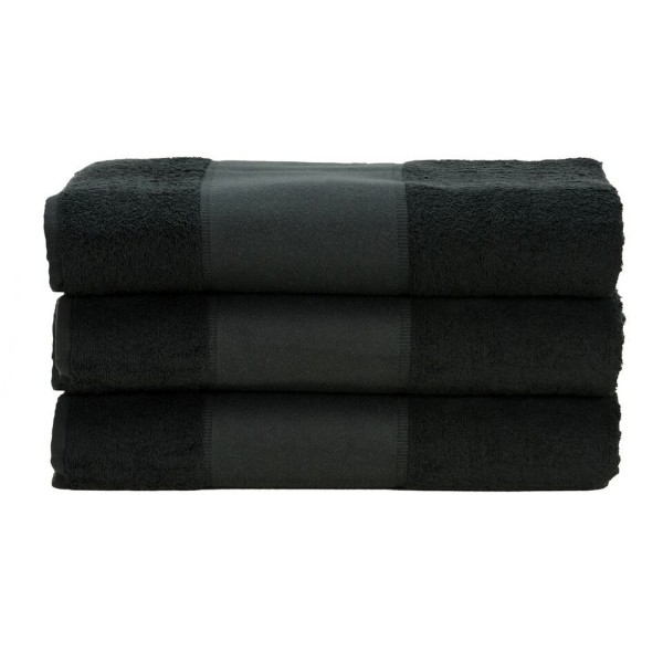 A&R Handdukar Print-Me Handduk One Size Svart Black One Size