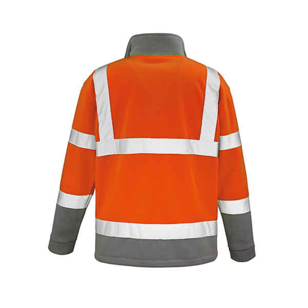 SAFE-GUARD by Result Herr Microfleece Hi-Vis Rail Jacka 4XL Fl Fluorescent Orange 4XL