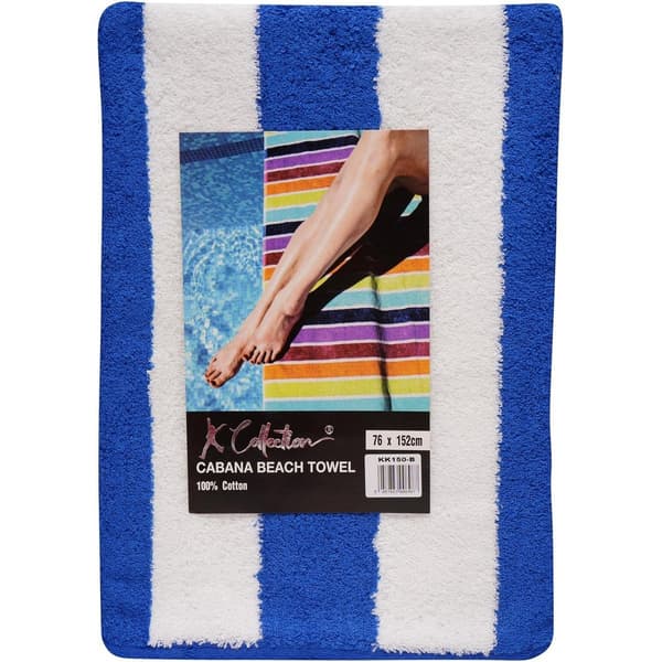 K Collection Randigt Strandhandduk (2-pack) One Size Blå Blue One Size