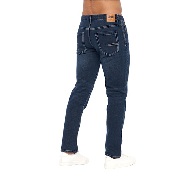 Crosshatch Mens Lampoons Slim Jeans 32S Mörk Tvätt Dark Wash 32S