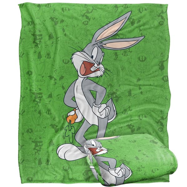 Looney Tunes Karaktär Collage Bugs Bunny Filt One Size Mult Multicoloured One Size