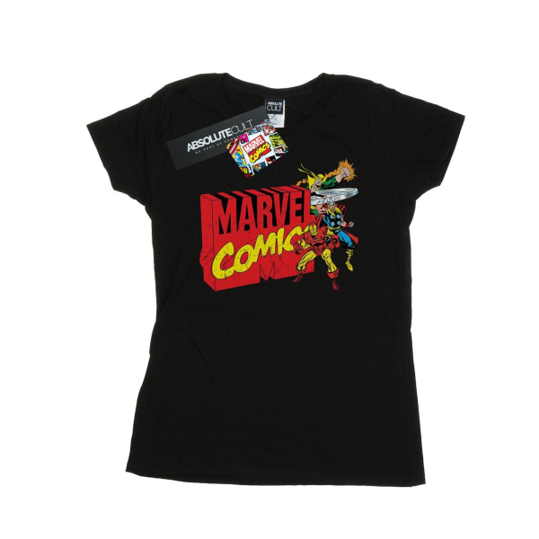 Marvel Comics Dam/Dam Vintage Logo Blast Cotton T-shirt L Black L
