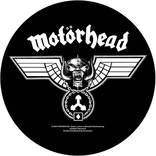 Motorhead Hammered Patch One Size Svart/Vit Black/White One Size