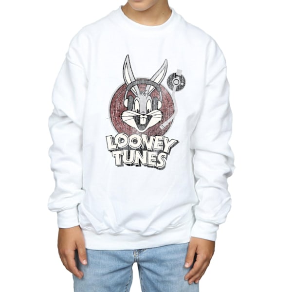 Looney Tunes Pojkar Bugs Bunny Cirkellogotyp Sweatshirt 7-8 År W White 7-8 Years
