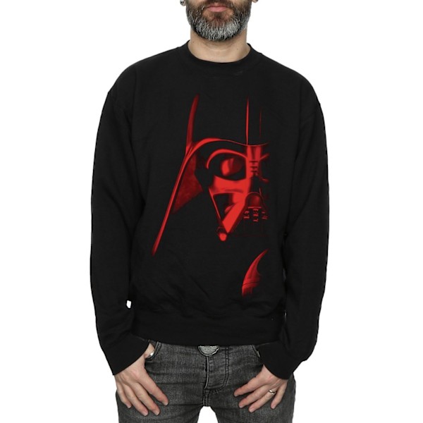 Star Wars Herr Vader Röd Ansikte Sweatshirt M Svart Black M
