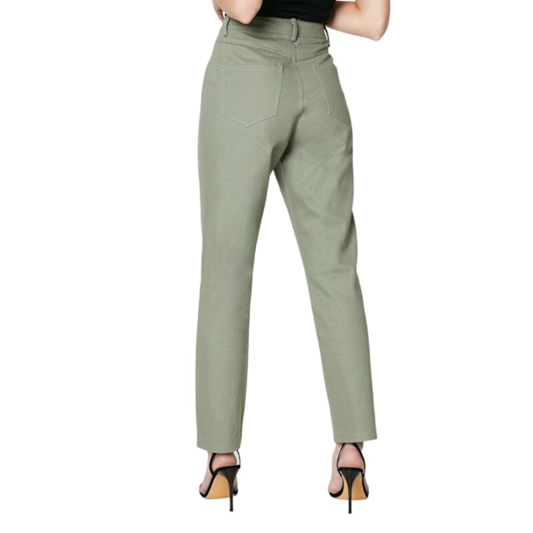 Dorothy Perkins Dam/Dam Twill avsmalnande byxor 14 UK Khaki Green 14 UK R