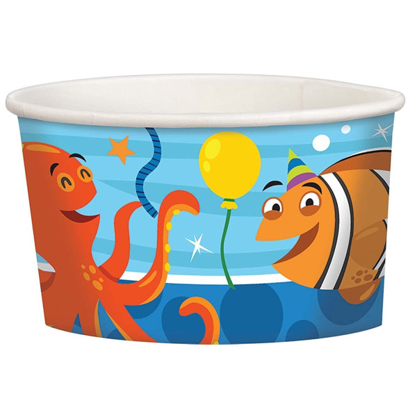 Amscan Ocean Buddies Paper Treat Cup (Pack med 8) One Size Multi Multicoloured One Size