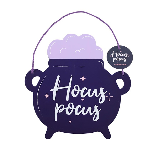 Something Different Hocus Pocus Kittel Hängande Skylt En Storlek Purple One Size