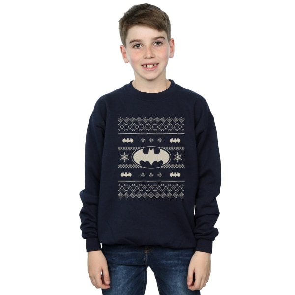 DC Originals Boys Christmas Knit Batman Sweatshirt 5-6 Years Na Navy Blue 5-6 Years