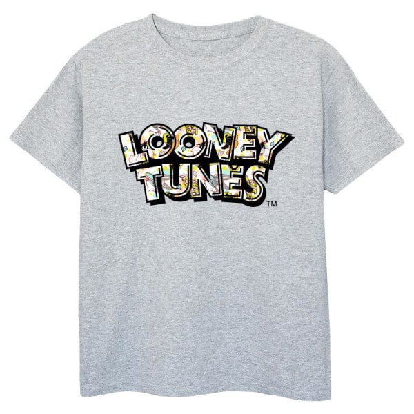Looney Tunes Boys Logo Attitude T-shirt 7-8 Years Sports Grey Sports Grey 7-8 Years