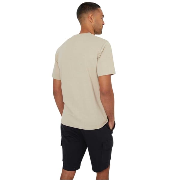 Threadbare Herr Texturerad Rundhalsad Regular T-shirt S Stone Stone S