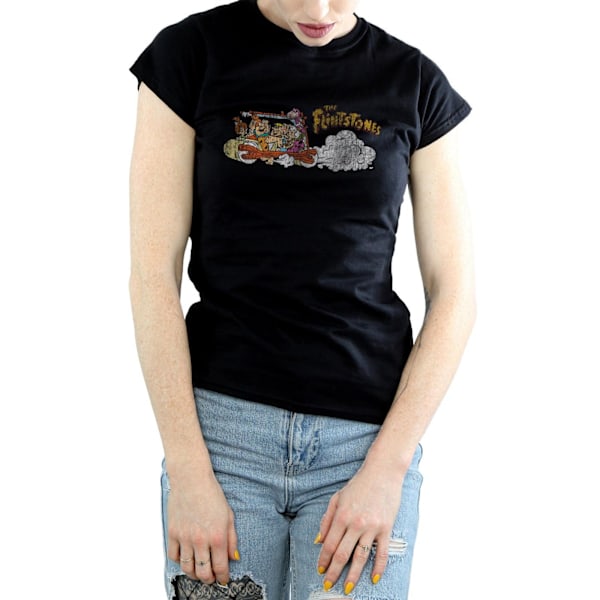 The Flintstones Dam/Dam Familjebil Distressed Bomull T-shirt Black XL