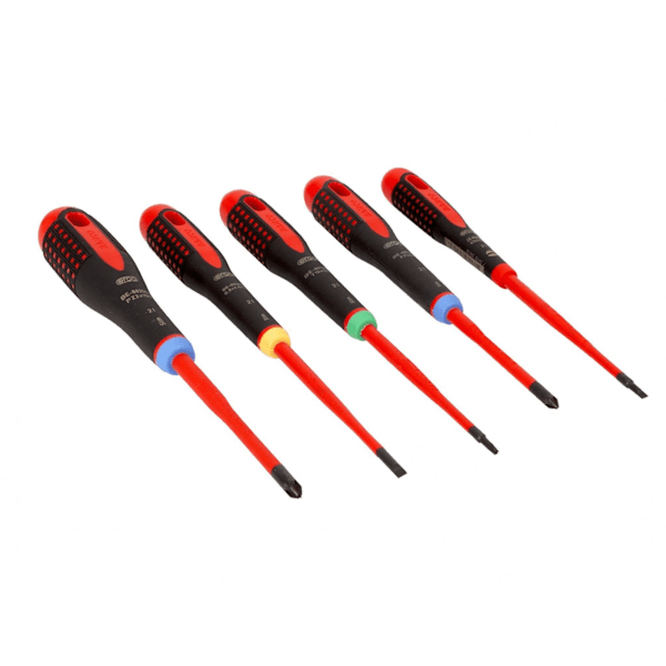 Bahco BE-9872SL Ergo VDE Isolerad Skruvmejselset, 5 Delar One Multi Colour One Size