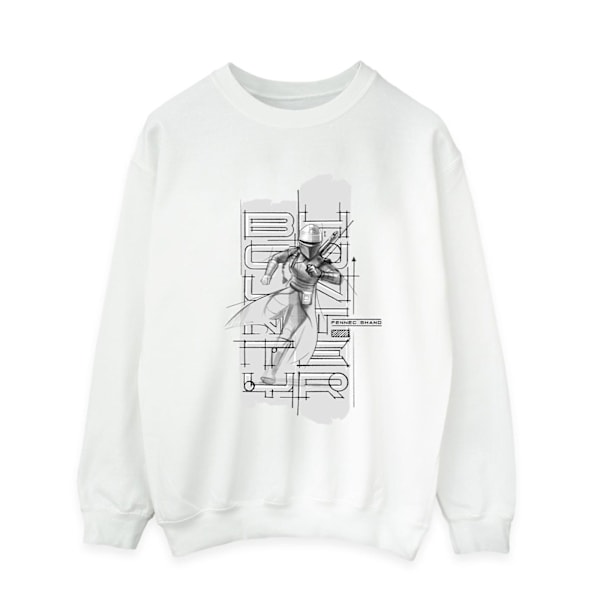 Star Wars Herr The Book Of Boba Fett Fennec Illustration Sweatshirt White 5XL