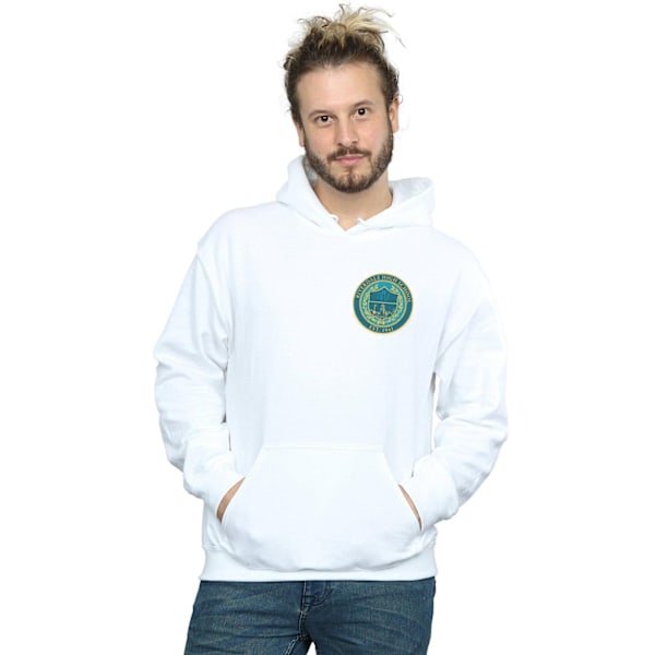 Riverdale Herr High School Crest Brösttryck Hoodie XL Vit White XL