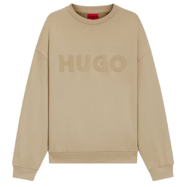 Hugo Herrtröja präglad vanlig sweatshirt S Medium Beige Medium Beige S