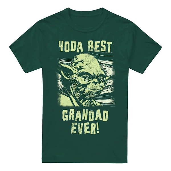 Star Wars Herrarnas Bästa Morfar Yoda Comic T-Shirt L Skogsgrön Forest Green L