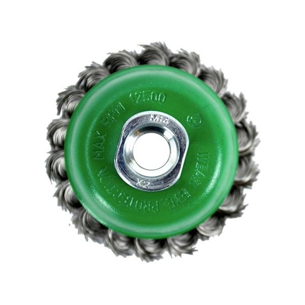 Faithfull Stålborste Kopp Vriden Knut 65mm M14x2, 0.50mm Rostfri Multi Colour One Size