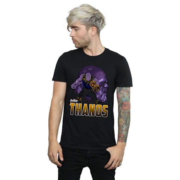 Avengers Infinity War Herr Thanos Bomull T-shirt M Svart Black M